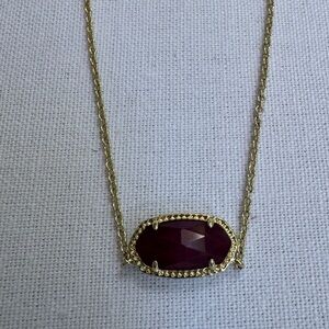 Kendra Scott-Necklace- Maroon?/Gold